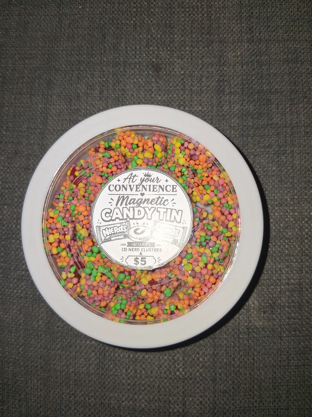 Magnetic Candy Tin - Multicolor Nerds Clusters
